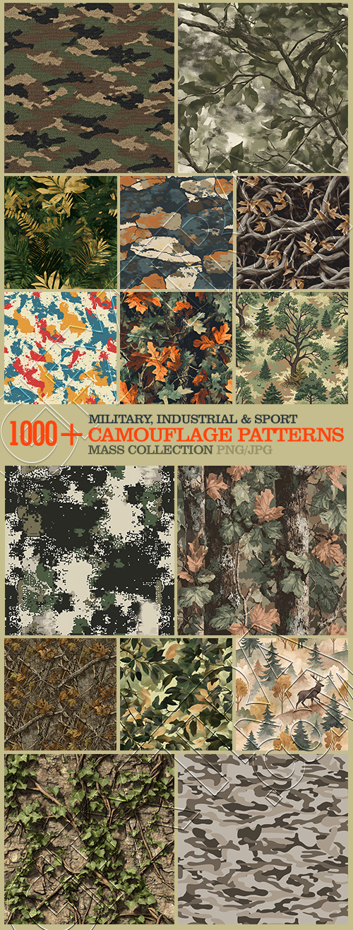 1000+ Seamless Camouflage Patterns 949xJPG, 123xPNG 1000+ Seamless Camouflage Patterns 949xJPG, 123xPNG