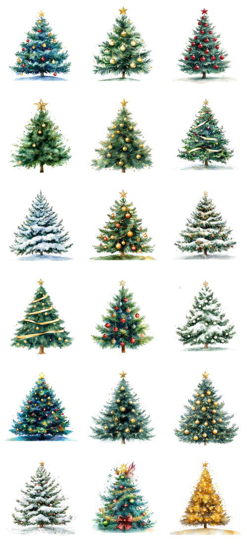 Christmas Tree Pretty Illustrations #6, 175xPNG Christmas Tree Pretty Illustrations #6, 175xPNG