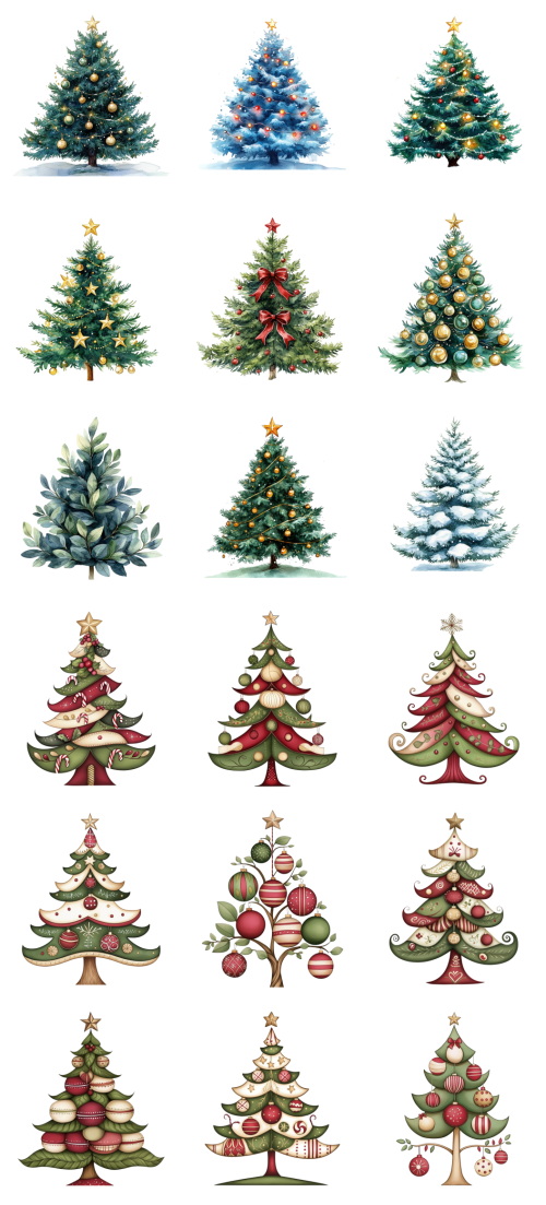 Christmas Tree Pretty Illustrations #6, 175xPNG Christmas Tree Pretty Illustrations #6, 175xPNG