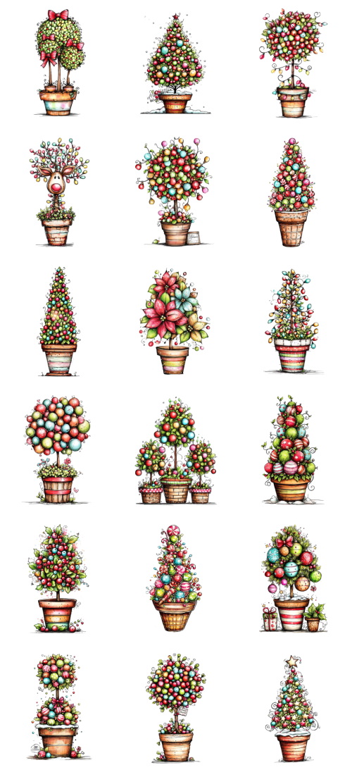 Christmas Tree Pretty Illustrations #6, 175xPNG Christmas Tree Pretty Illustrations #6, 175xPNG