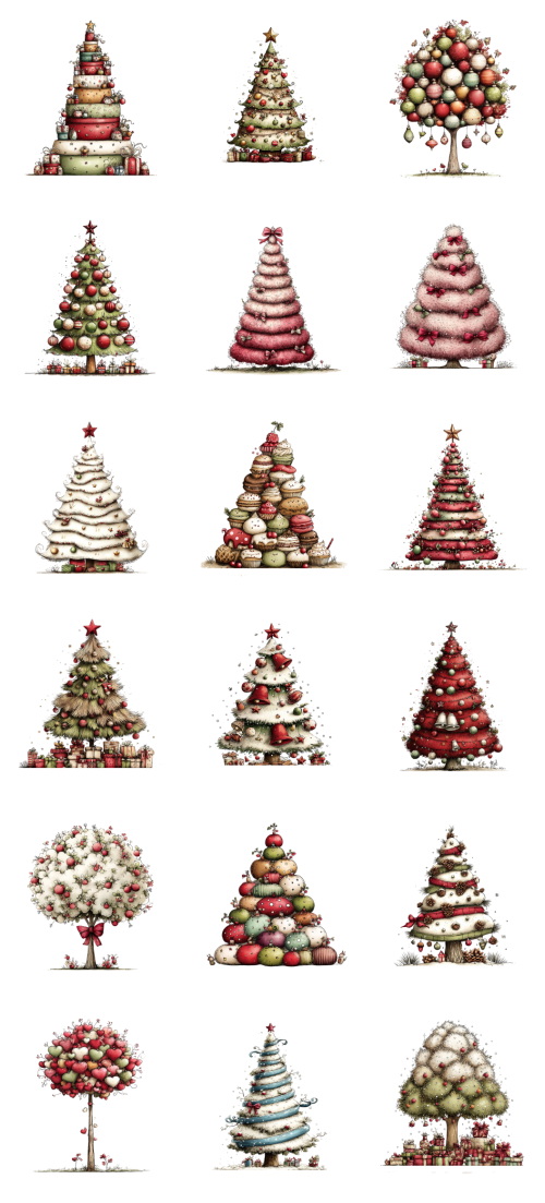 Christmas Tree Pretty Illustrations #6, 175xPNG Christmas Tree Pretty Illustrations #6, 175xPNG