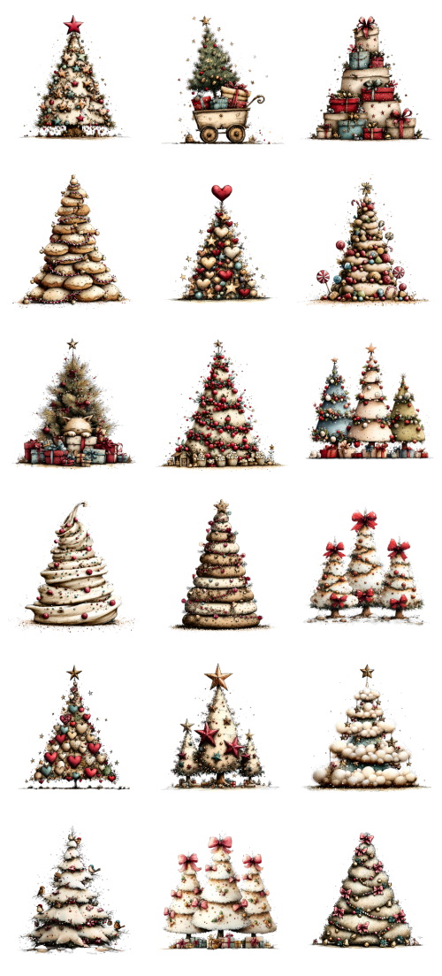 Christmas Tree Pretty Illustrations #6, 175xPNG Christmas Tree Pretty Illustrations #6, 175xPNG