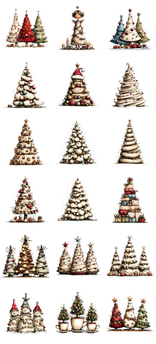 Christmas Tree Pretty Illustrations #6, 175xPNG Christmas Tree Pretty Illustrations #6, 175xPNG