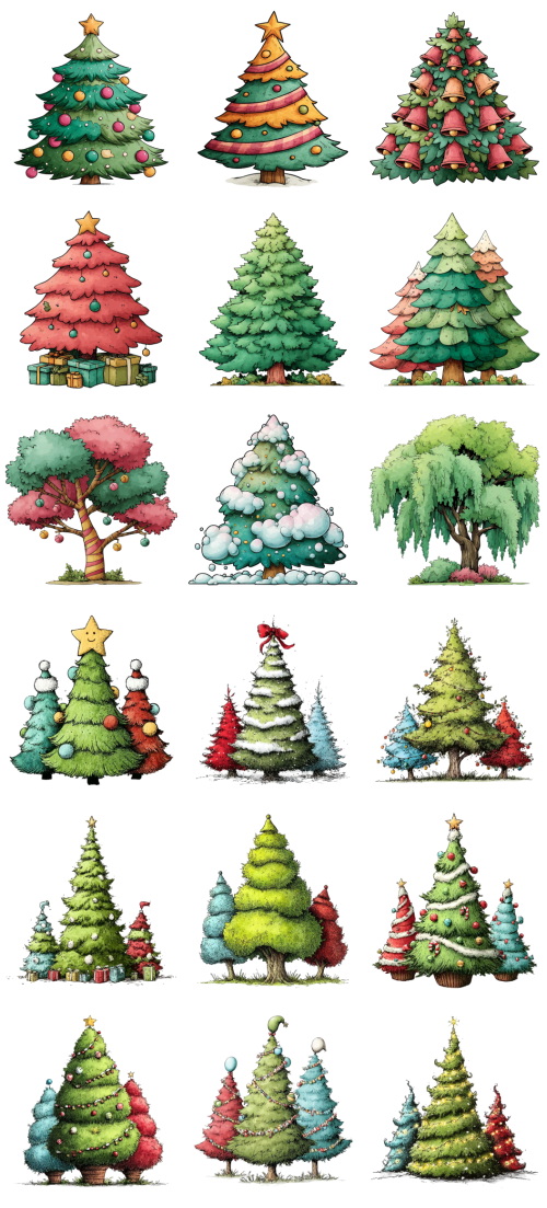 Christmas Tree Pretty Illustrations #7, 113xPNG Christmas Tree Pretty Illustrations #7, 113xPNG