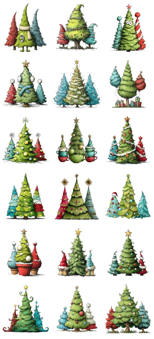 Christmas Tree Pretty Illustrations #7, 113xPNG Christmas Tree Pretty Illustrations #7, 113xPNG
