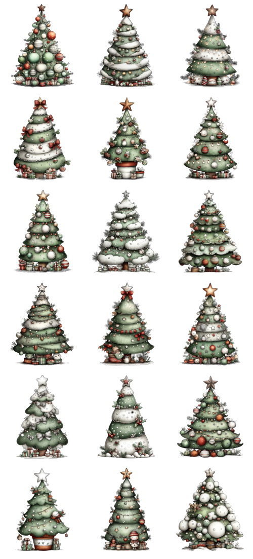 Christmas Tree Pretty Illustrations #8, 149xPNG Christmas Tree Pretty Illustrations #8, 149xPNG