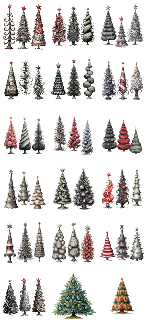 Christmas Tree Pretty Illustrations #9, 68xPNG Christmas Tree Pretty Illustrations #9, 68xPNG