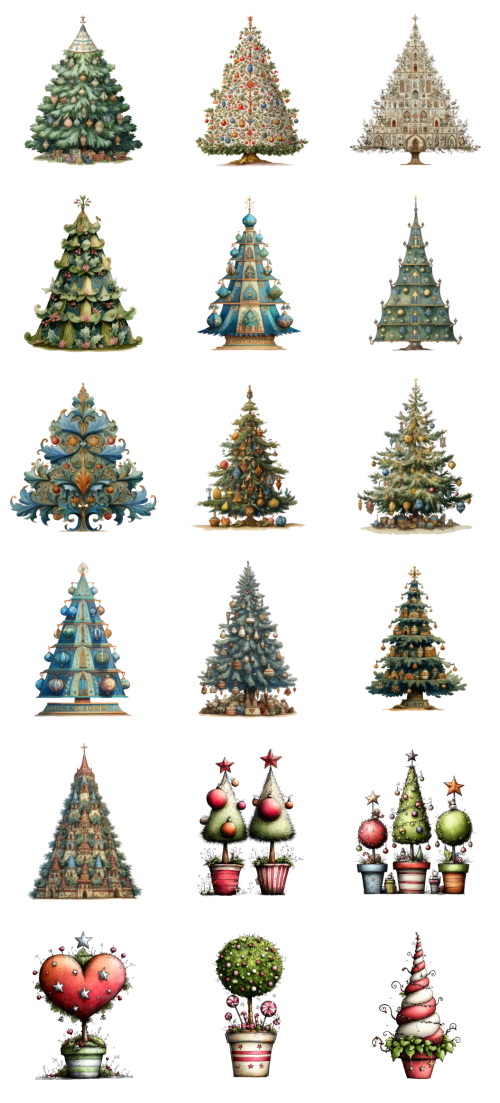 Christmas Tree Pretty Illustrations #9, 68xPNG Christmas Tree Pretty Illustrations #9, 68xPNG