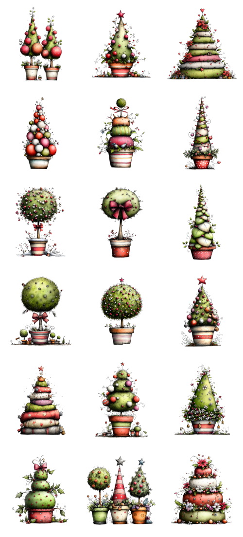 Christmas Tree Pretty Illustrations #9, 68xPNG Christmas Tree Pretty Illustrations #9, 68xPNG