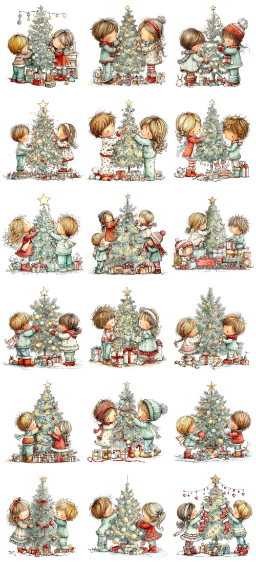 Christmas Tree Pretty Illustrations #10, 132xPNG Christmas Tree Pretty Illustrations #10, 132xPNG