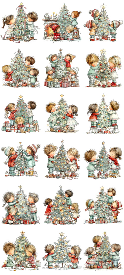 Christmas Tree Pretty Illustrations #10, 132xPNG Christmas Tree Pretty Illustrations #10, 132xPNG