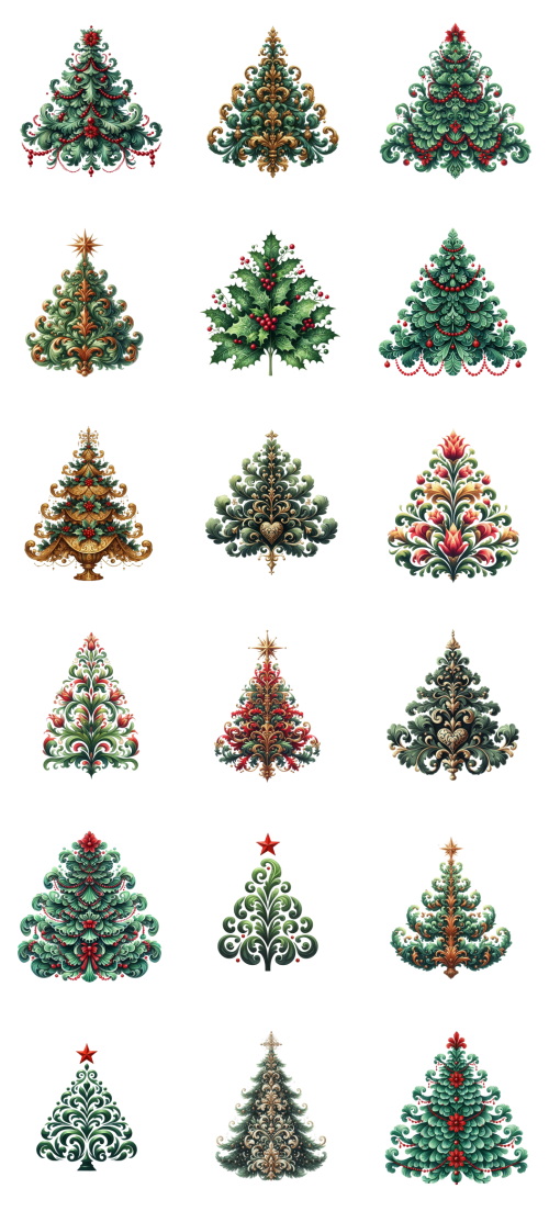 Christmas Tree Pretty Illustrations #11, 180xPNG Christmas Tree Pretty Illustrations #11, 180xPNG
