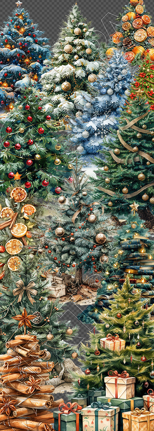 Christmas Tree Pretty Illustrations #13, 78xPNG Christmas Tree Pretty Illustrations #13, 78xPNG