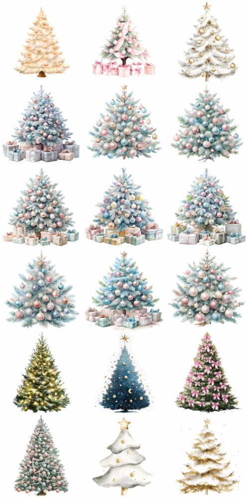 Christmas Tree Pretty Illustrations #14, 62xPNG Christmas Tree Pretty Illustrations #14, 62xPNG