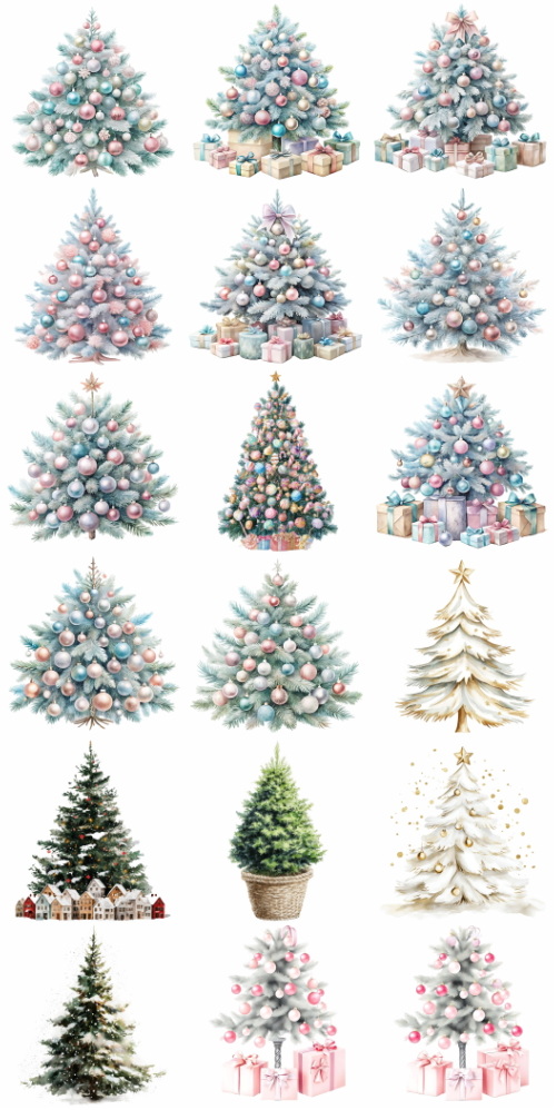 Christmas Tree Pretty Illustrations #14, 62xPNG Christmas Tree Pretty Illustrations #14, 62xPNG