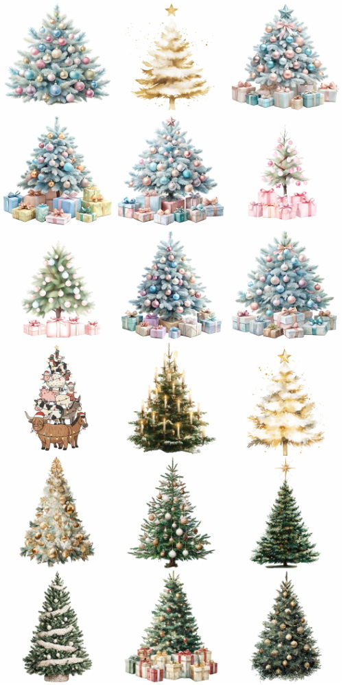 Christmas Tree Pretty Illustrations #14, 62xPNG Christmas Tree Pretty Illustrations #14, 62xPNG