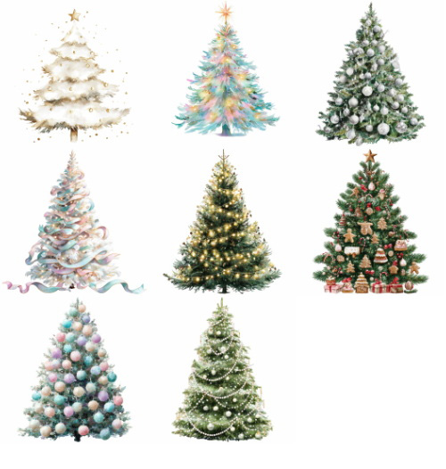Christmas Tree Pretty Illustrations #14, 62xPNG Christmas Tree Pretty Illustrations #14, 62xPNG