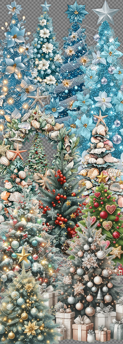 Christmas Tree Pretty Illustrations #16, 72xPNG Christmas Tree Pretty Illustrations #16, 72xPNG