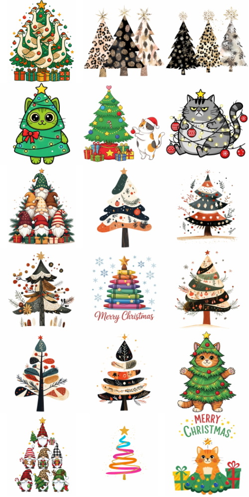 Christmas Tree Pretty Illustrations #17, 85xPNG Christmas Tree Pretty Illustrations #17, 85xPNG