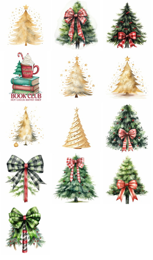 Christmas Tree Pretty Illustrations #18, 49xPNG Christmas Tree Pretty Illustrations #18, 49xPNG