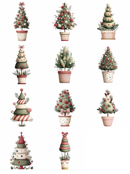 Christmas Tree Pretty Illustrations #21, 83xPNG Christmas Tree Pretty Illustrations #21, 83xPNG
