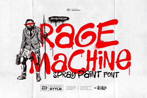 Rage Machine - Spray Paint Font 291006720 NEW! Rage Machine - Spray Paint Font 291006720 NEW!