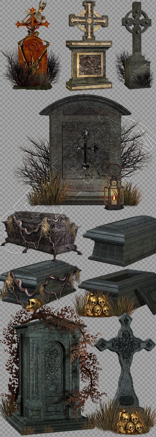 Halloween Graveyard 10xPSD Halloween Graveyard 10xPSD