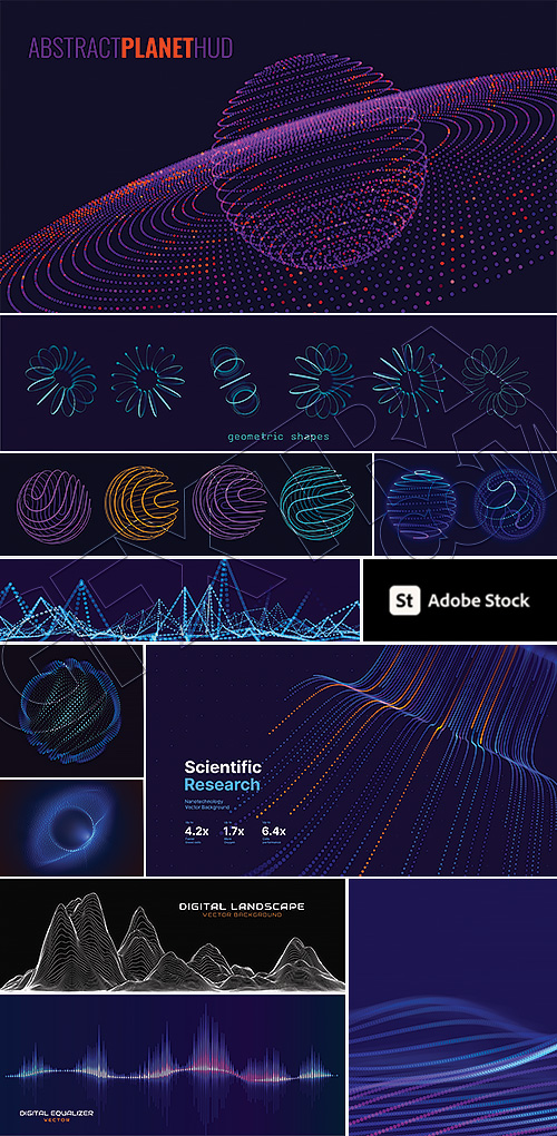 Digital Neural Network, Abstract Spheres & Grids of Dot Particles 28xAI Digital Neural Network, Abstract Spheres & Grids of Dot Particles 28xAI