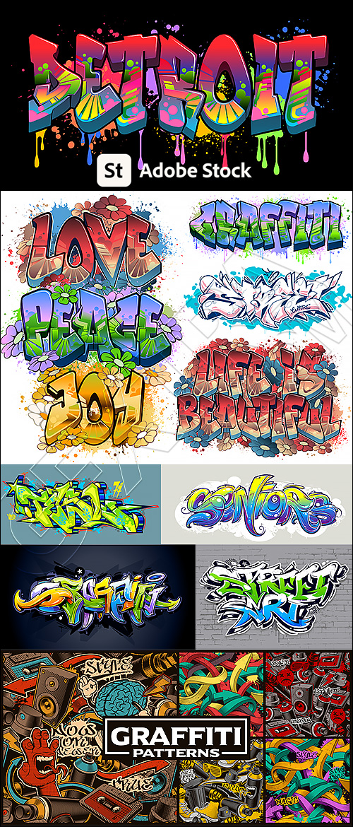 Graffiti Art Vector Collection 50xAI Graffiti Art Vector Collection 50xAI