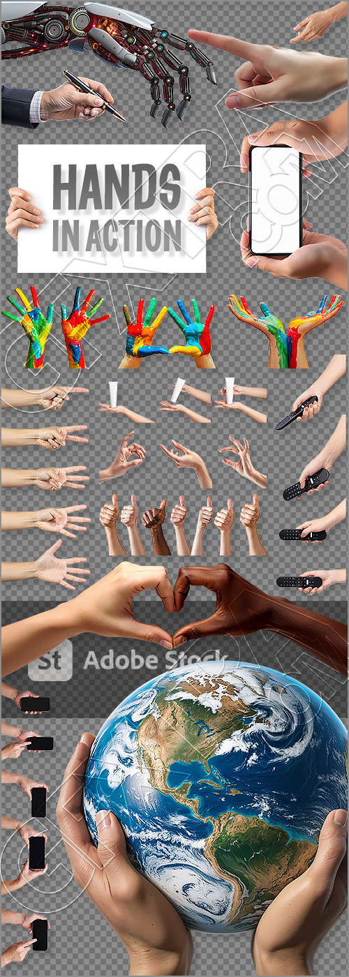 HANDS IN ACTION 28xPNG HANDS IN ACTION 28xPNG
