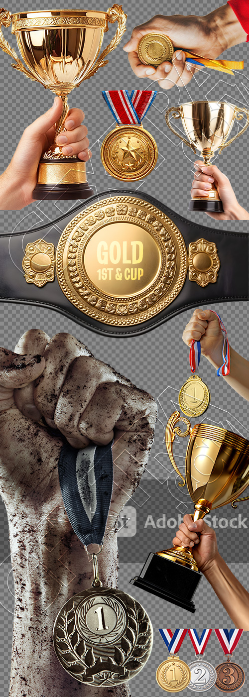 GOLD 1ST, CUP & GOLD BELT 36xPNG GOLD 1ST, CUP & GOLD BELT 36xPNG