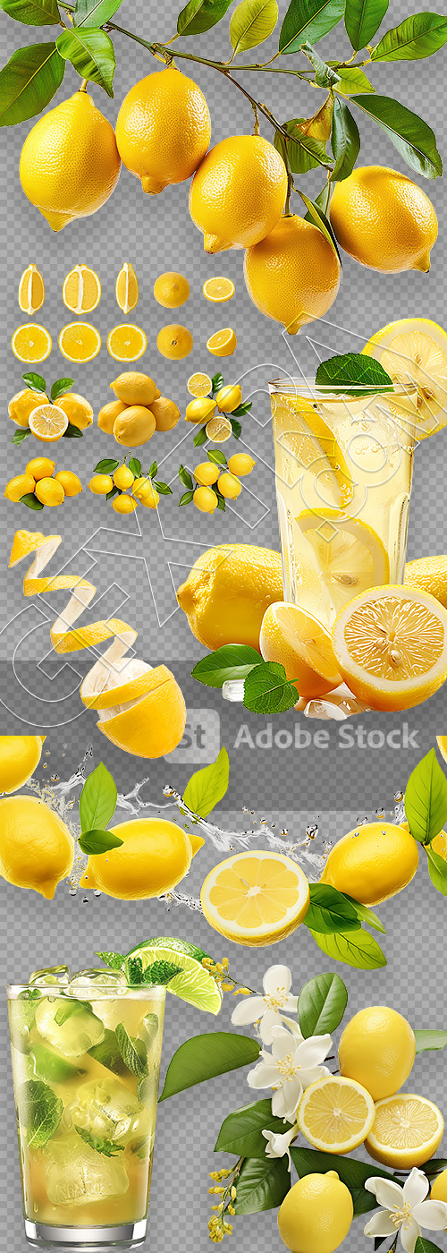 LEMON & LEMONADE 25xPNG LEMON & LEMONADE 25xPNG