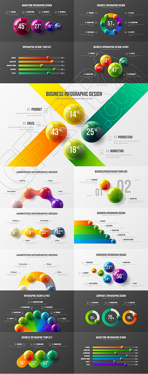 Business Infographic Presentation Vectors 16xAI Business Infographic Presentation Vectors 16xAI