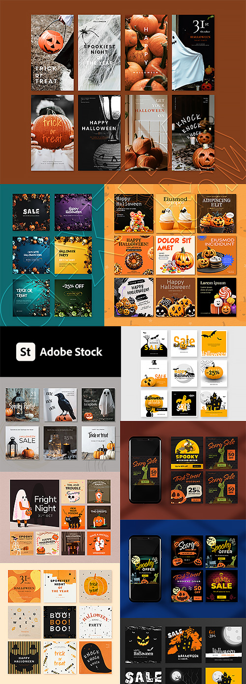 Halloween Social Media Layouts 25xAIT Halloween Social Media Layouts 25xAIT