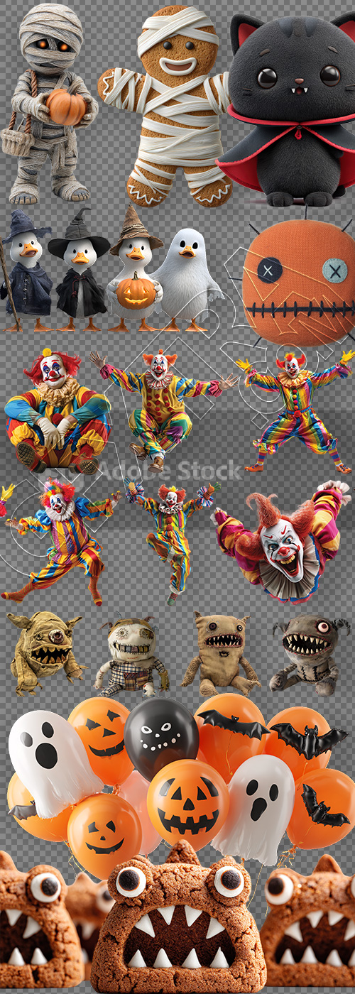 Halloween Funy PNG Elements #1, 22xPNG Halloween Funy PNG Elements #1, 22xPNG