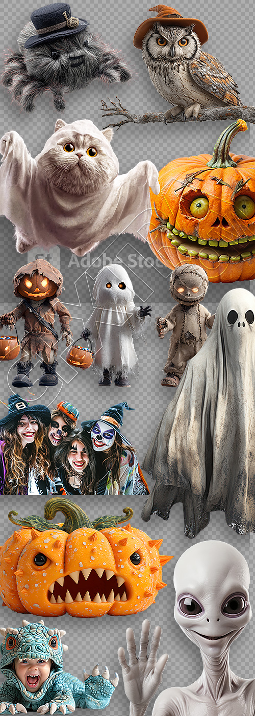 Halloween Funy PNG Elements #2, 22xPNG Halloween Funy PNG Elements #2, 22xPNG