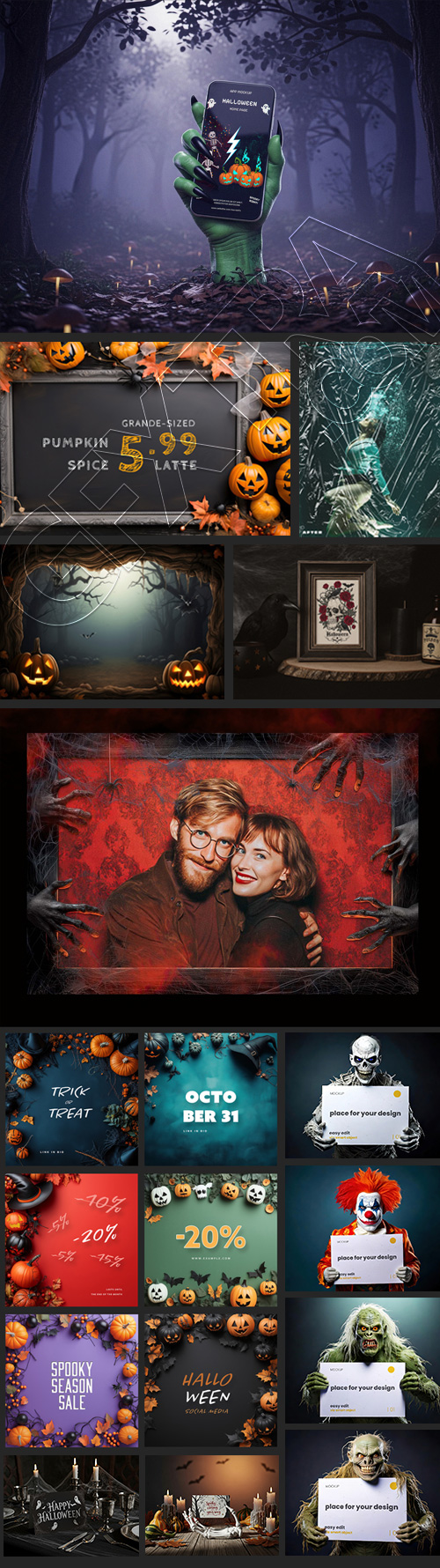 Halloween PhotoShop Templates 28xPSDT Halloween PhotoShop Templates 28xPSDT