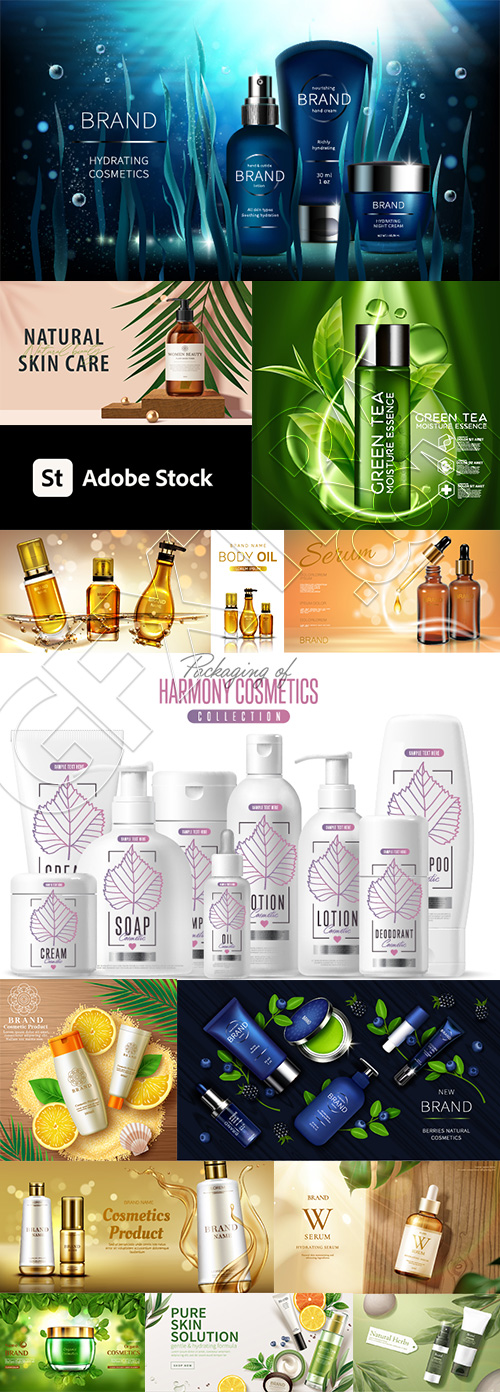 Cosmetic Packaging AD Templates & Labels 29xAI Cosmetic Packaging AD Templates & Labels 29xAI