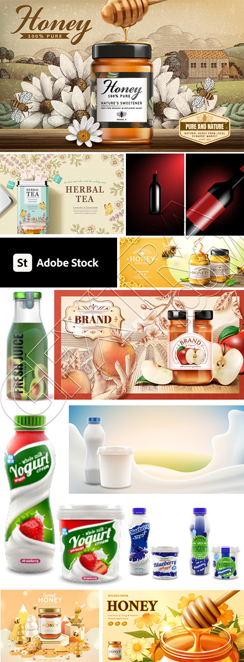 Food Packaging AD Templates & Labels 19xAI Food Packaging AD Templates & Labels 19xAI
