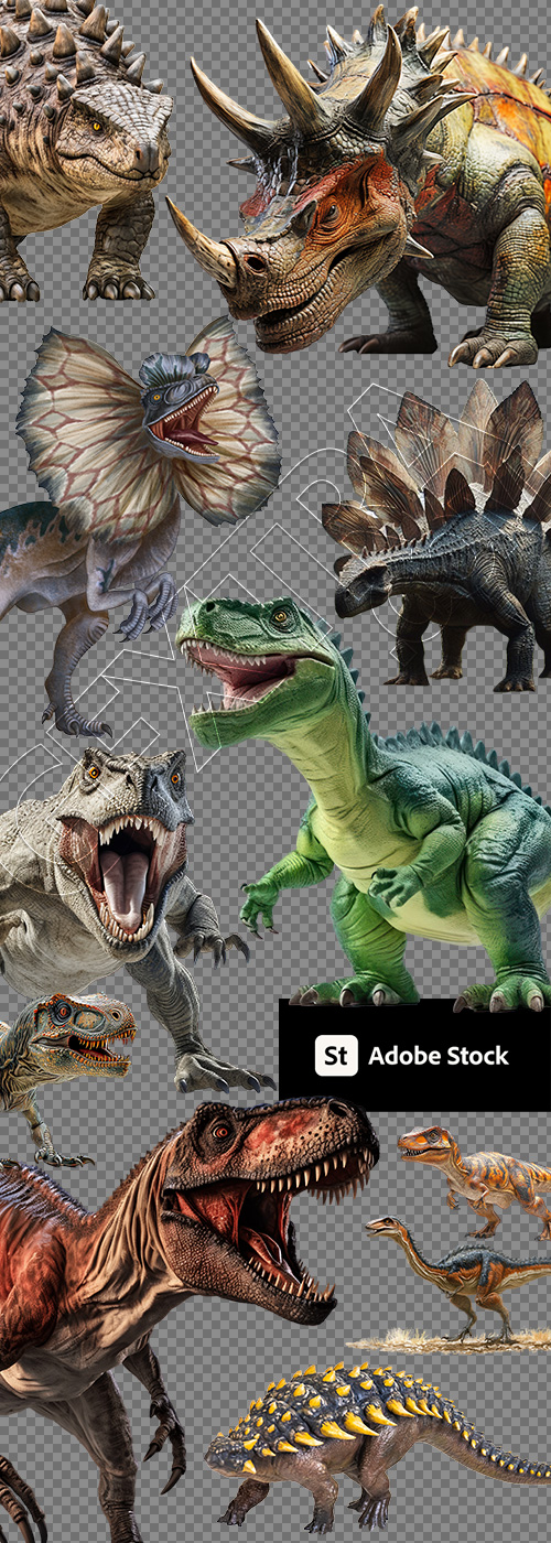 Cretaceous Period Giant Dinosaurs #1, 25xPNG Cretaceous Period Giant Dinosaurs #1, 25xPNG