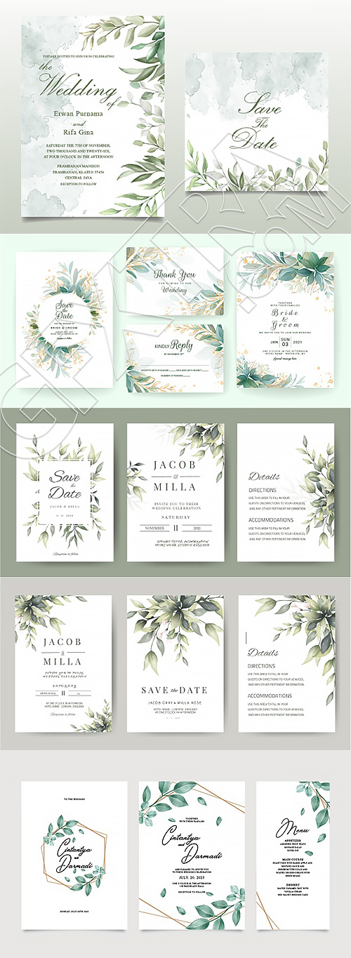 Invitation & Wedding Card Templates #1, 41xAI Invitation & Wedding Card Templates #1, 41xAI