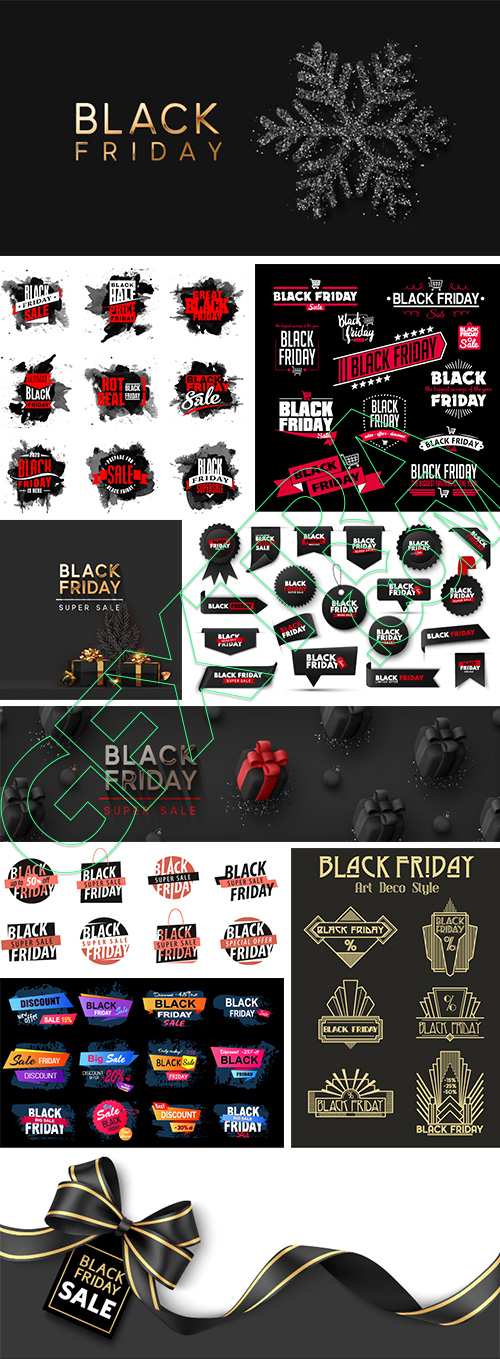 Black Friday Design Elements 25xAI Black Friday Design Elements 25xAI