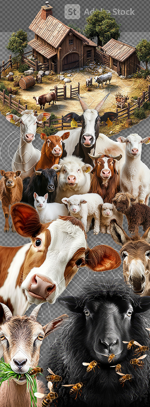 FARM ANIMALS 48xPNG FARM ANIMALS 48xPNG