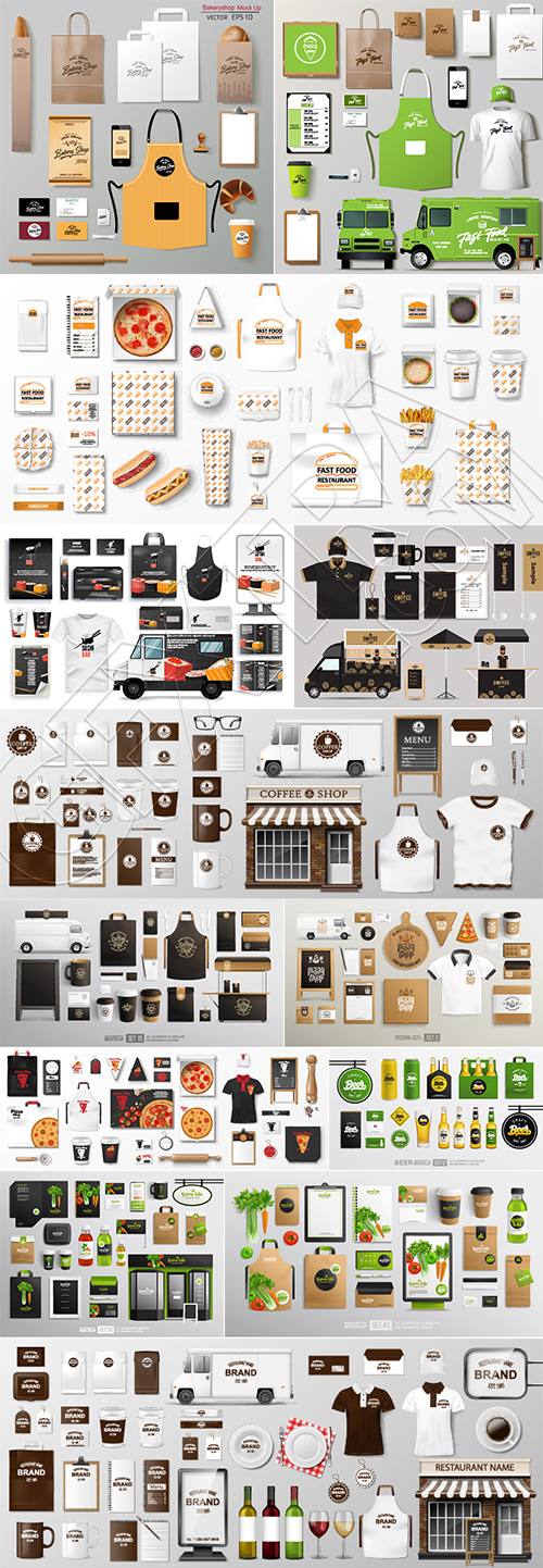 Food & Drink Identity Mock-Ups 28xAI Food & Drink Identity Mock-Ups 28xAI