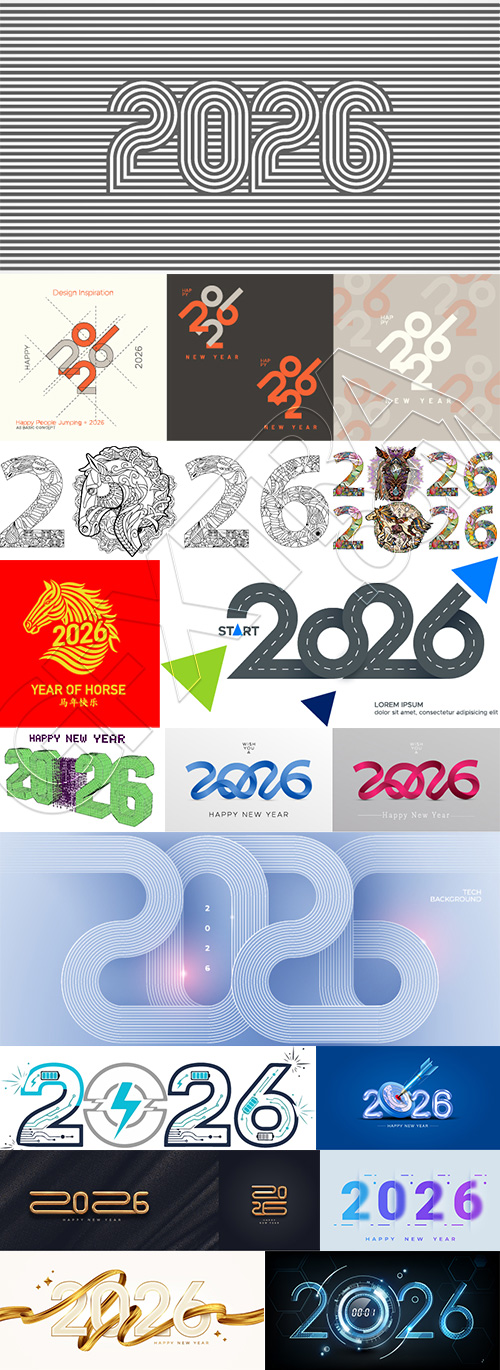 New Year 2026 Vector Numbers 25xAI New Year 2026 Vector Numbers 25xAI