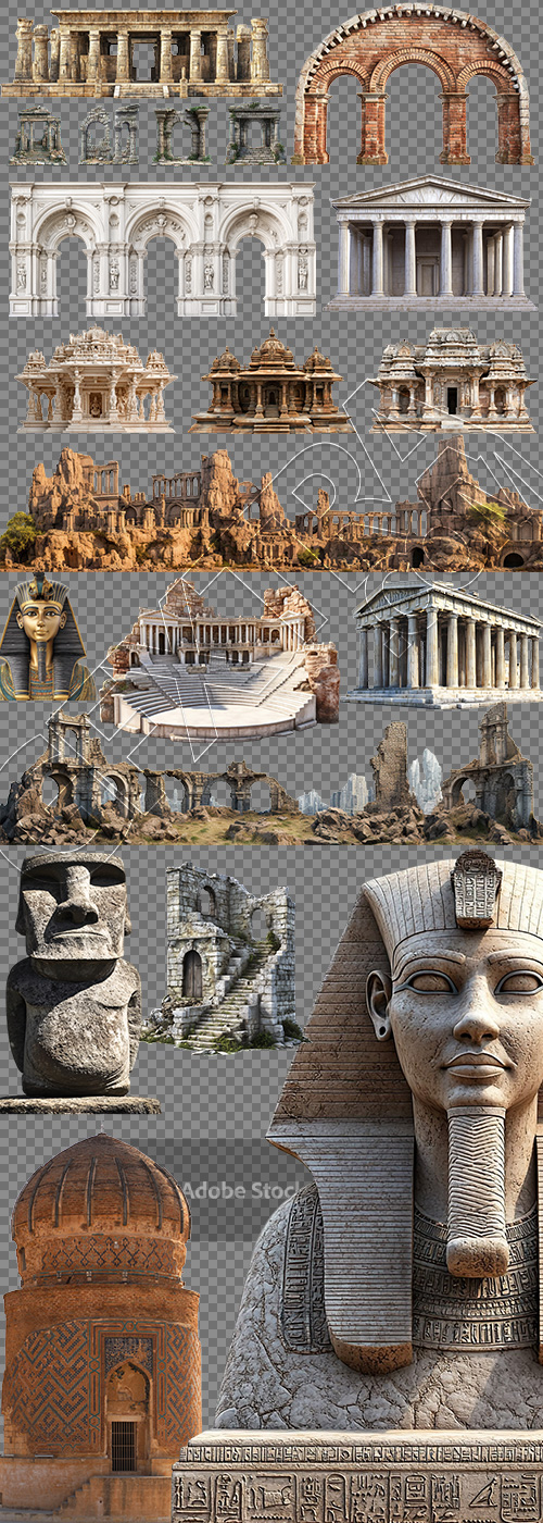 Ancient Big Structures & Sculptures 37xPNG Ancient Big Structures & Sculptures 37xPNG