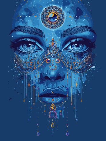 T-Shirt Design Fascinating Faces #3, 25xAI T-Shirt Design Fascinating Faces #3, 25xAI