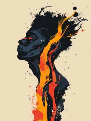 T-Shirt Design Fascinating Faces #3, 25xAI T-Shirt Design Fascinating Faces #3, 25xAI