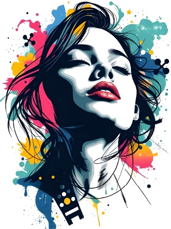 T-Shirt Design Fascinating Faces #3, 25xAI T-Shirt Design Fascinating Faces #3, 25xAI