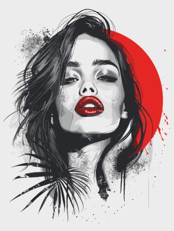 T-Shirt Design Fascinating Faces #3, 25xAI T-Shirt Design Fascinating Faces #3, 25xAI